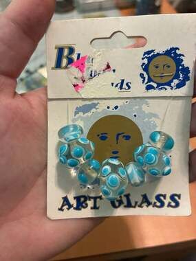 Blue Moon Beads Art Glass Lampwork Dotted Beads